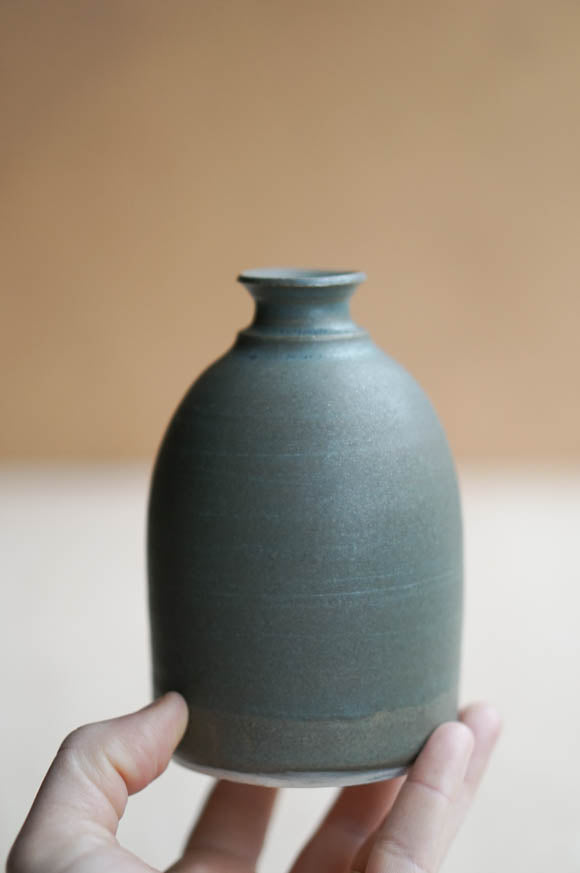 Rustic blue small vase