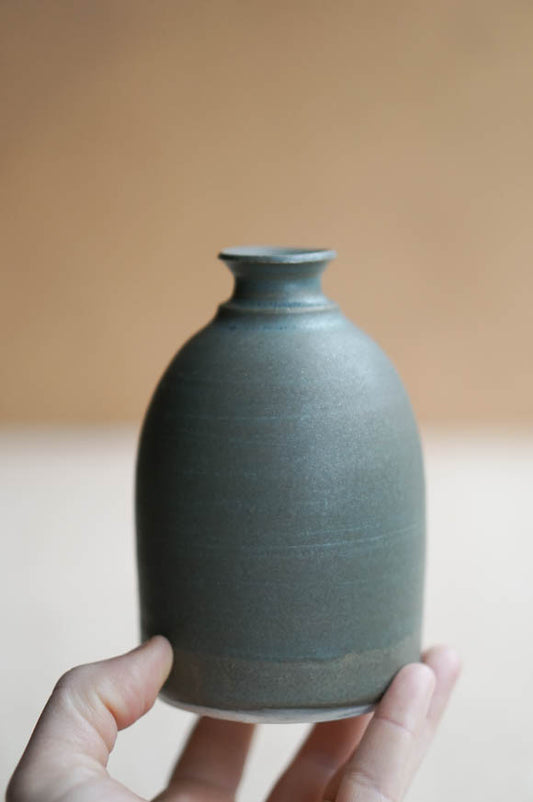 Rustic blue small vase