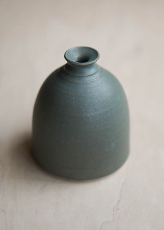 Rustic blue small vase #2