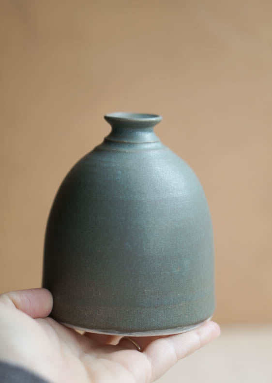 Rustic blue small vase #2
