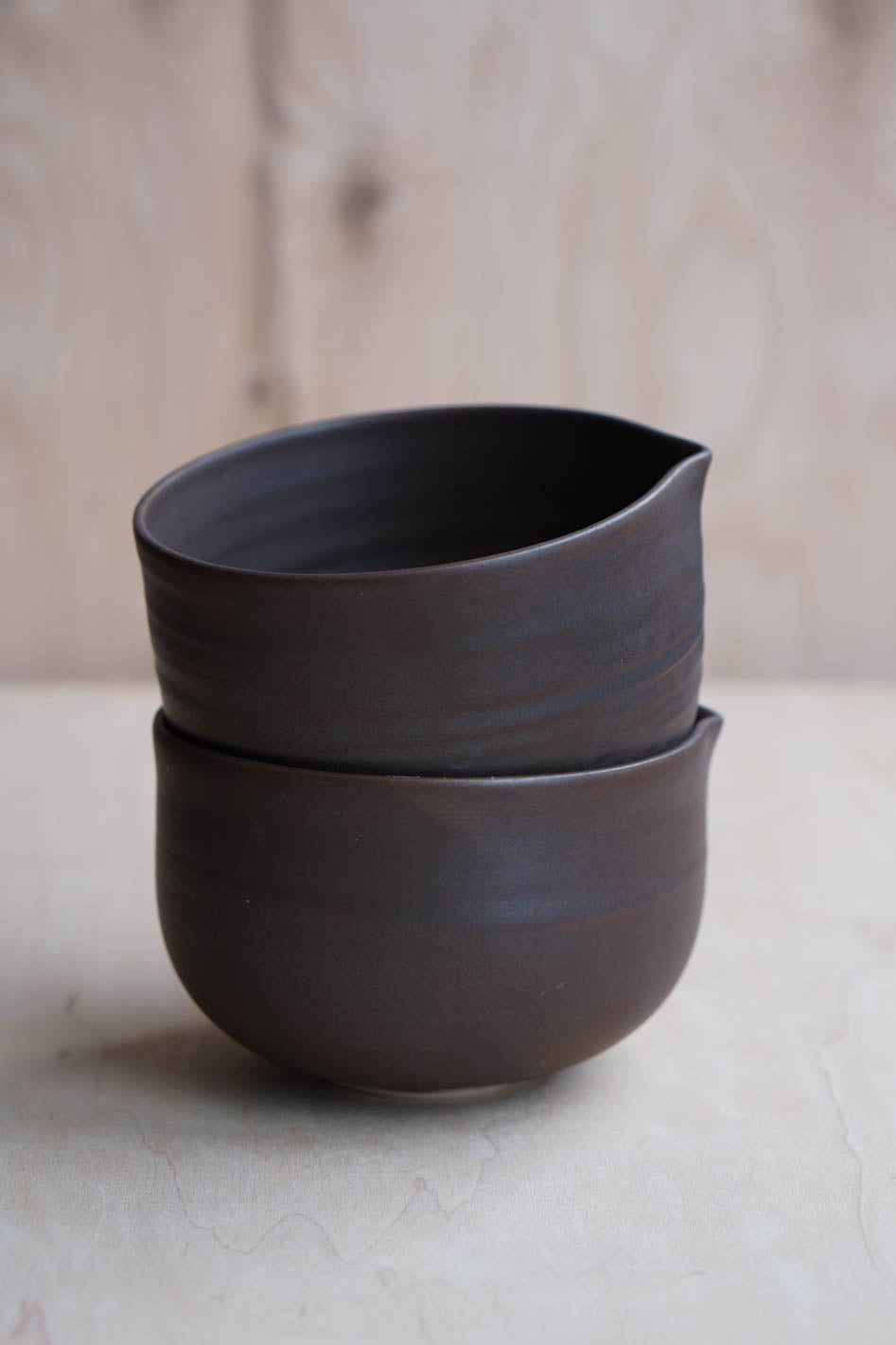 Brown mixing bowl