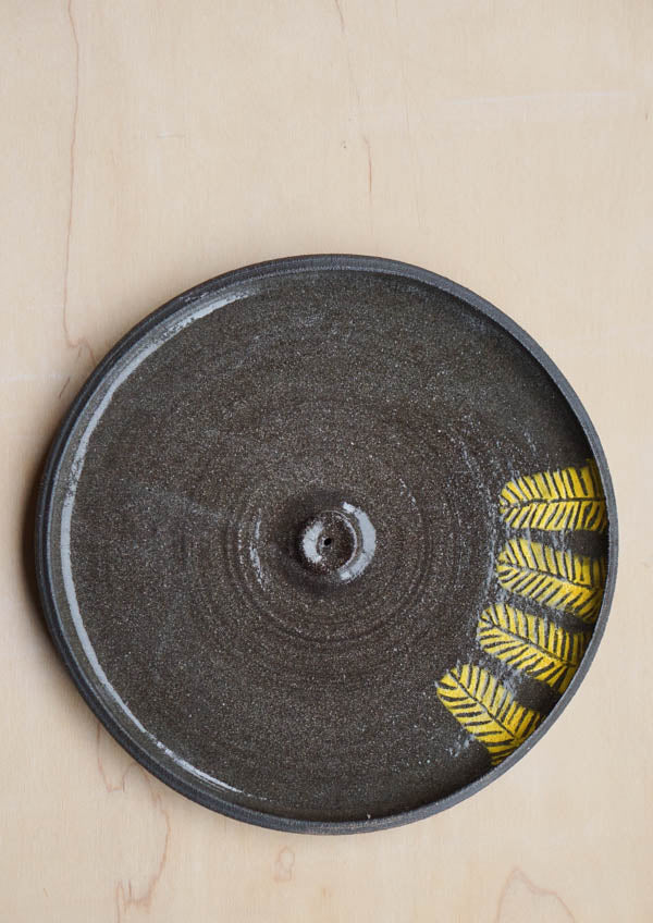 Yellow feather #2 - incense holder