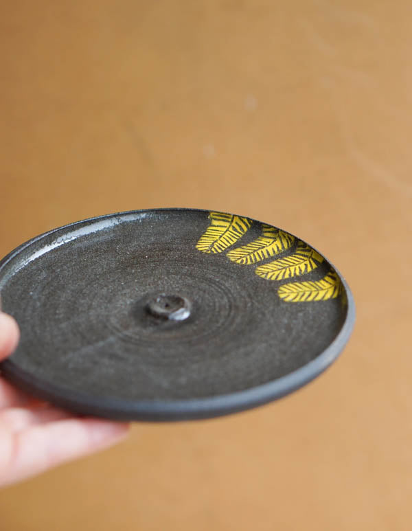 Yellow feather #2 - incense holder