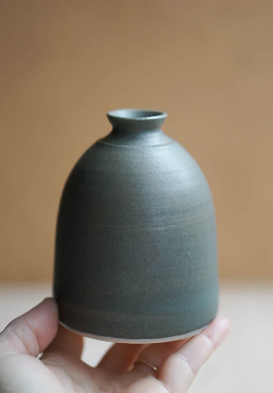 Rustic blue small vase #5