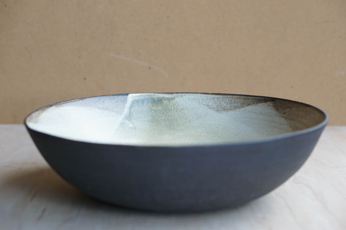 Big black serving bowl