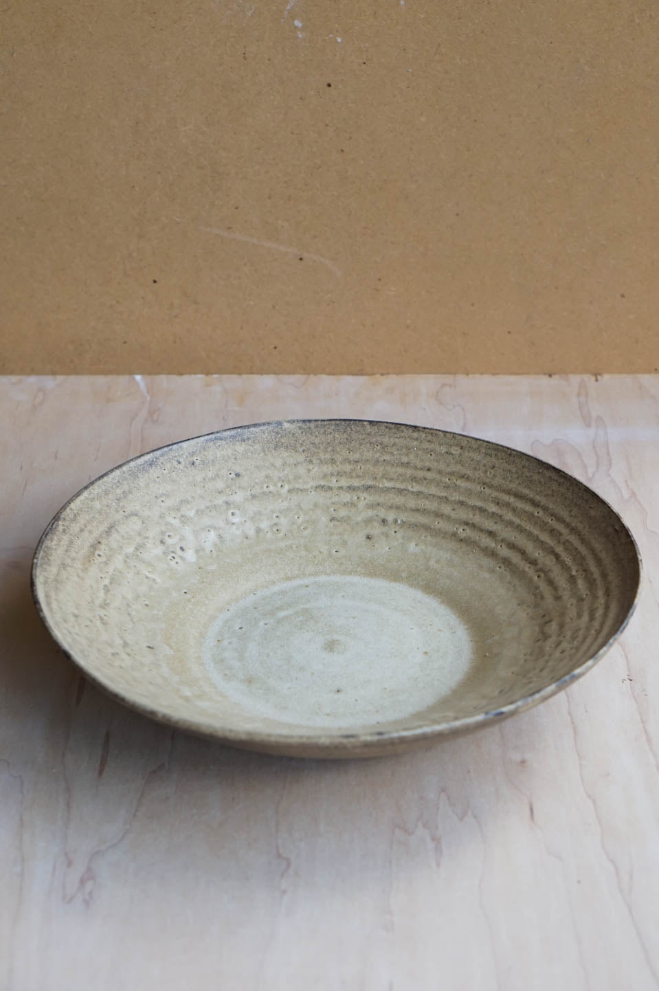 big wide handmade serving bowl