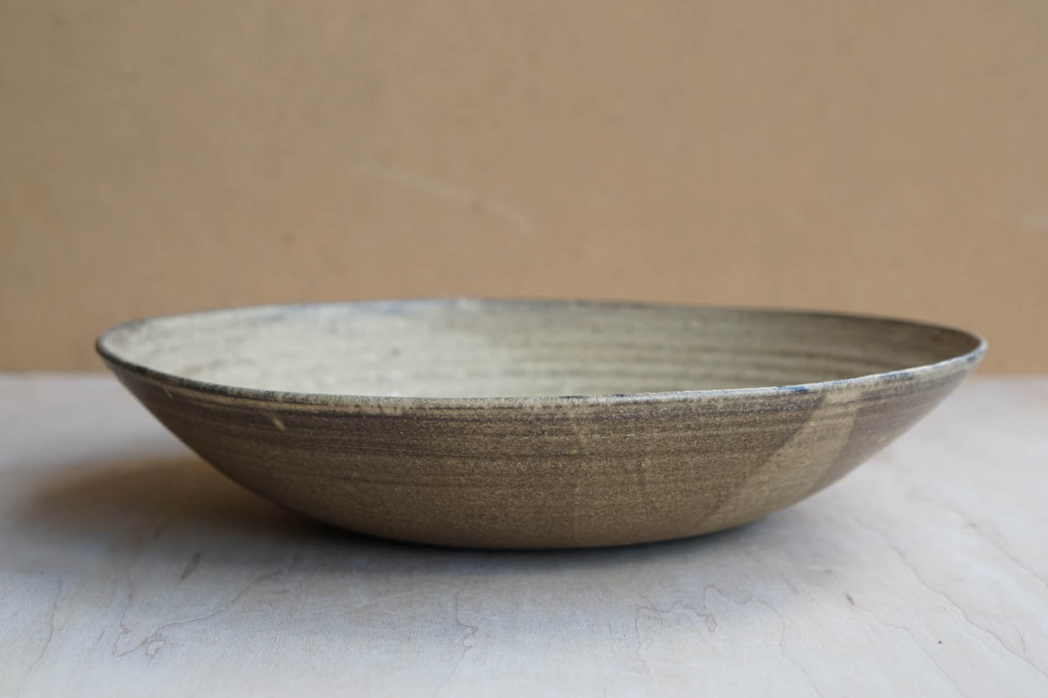 big wide handmade serving bowl