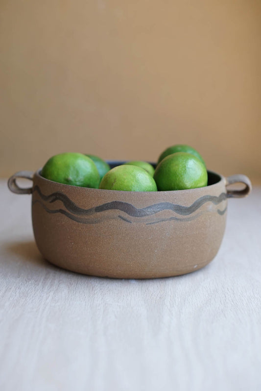 Brown wave bowl