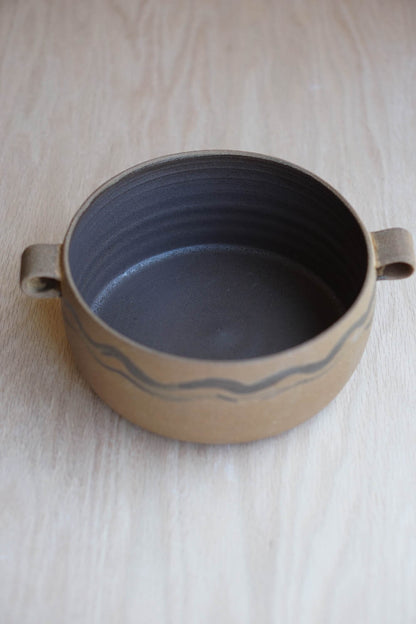 Brown wave bowl