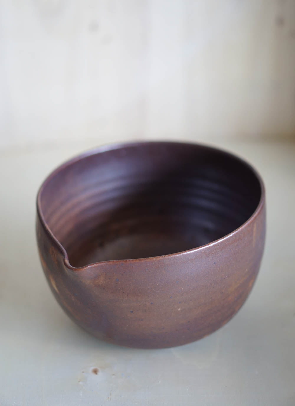 Brown mixing bowl b