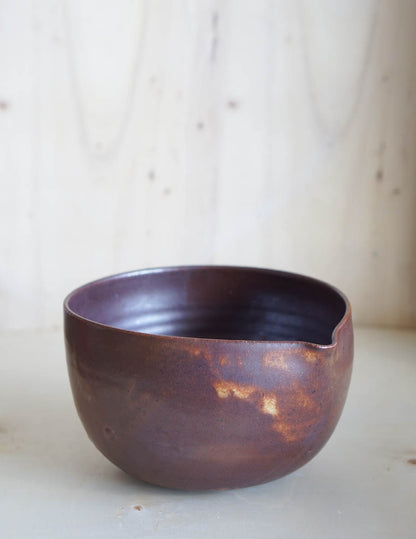 Brown mixing bowl b