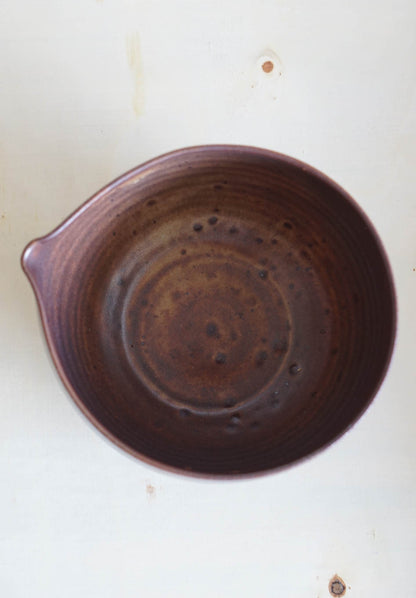 Brown mixing bowl b