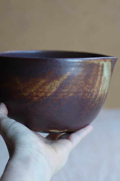 brown mixing bowl a