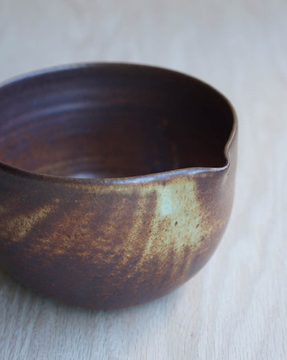 brown mixing bowl a