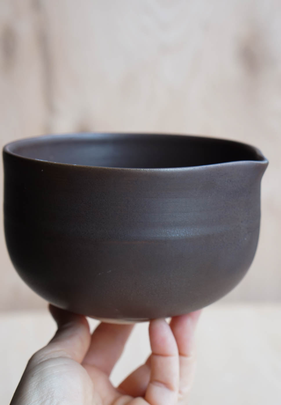 Brown mixing bowl