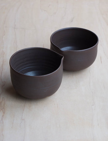 Brown mixing bowl