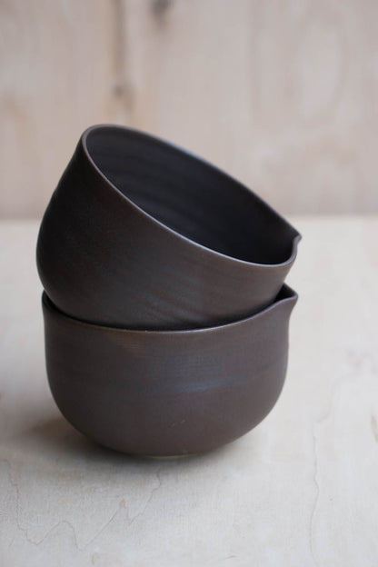 Brown mixing bowl