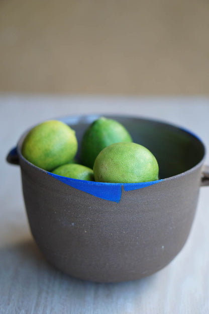 Blue & brown planter