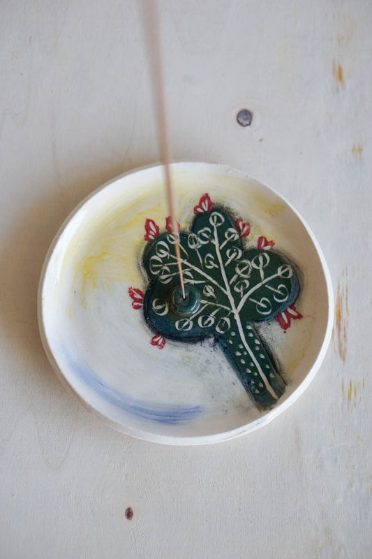 Cactus incense holder