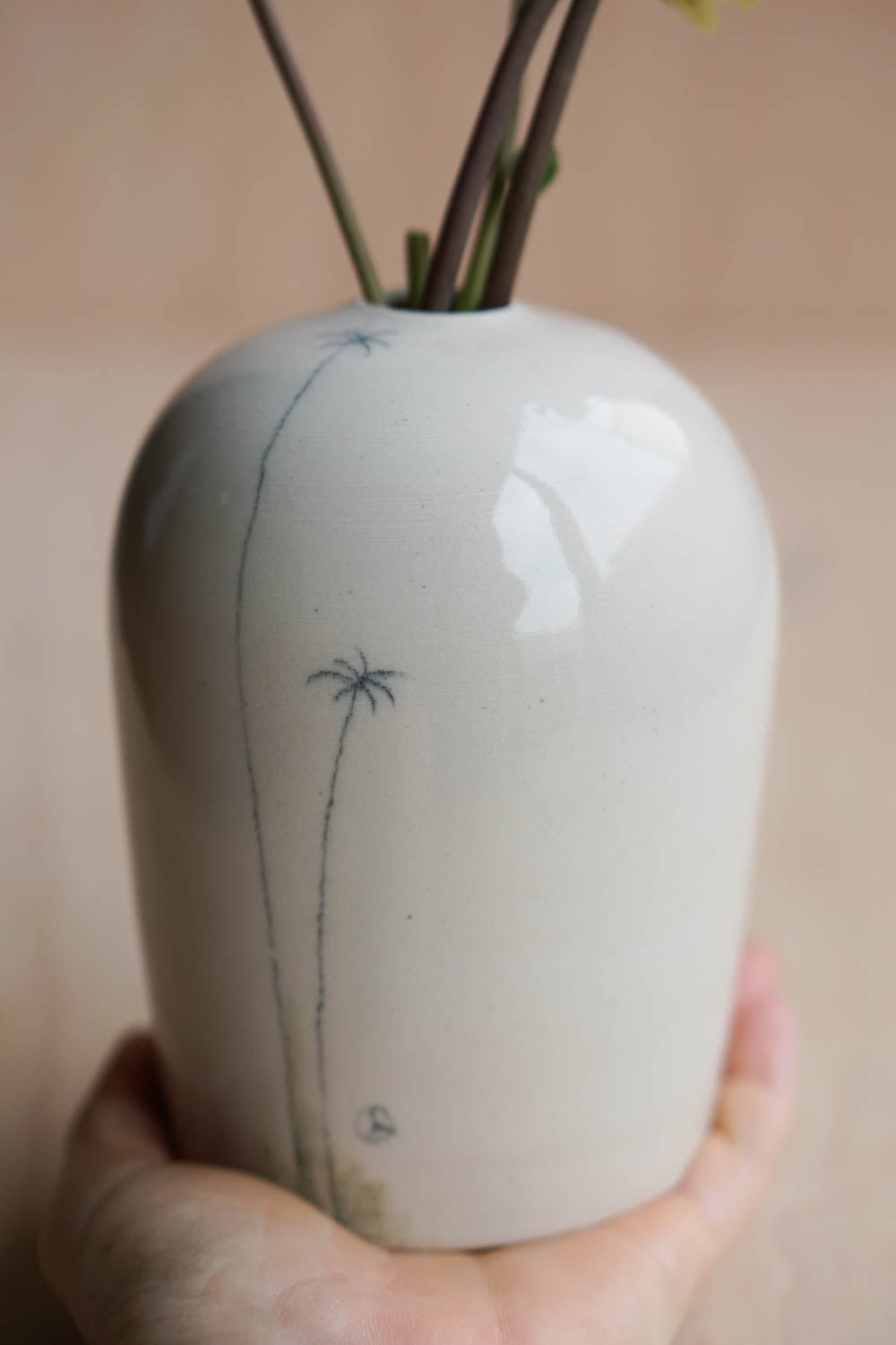 Palm bud vase