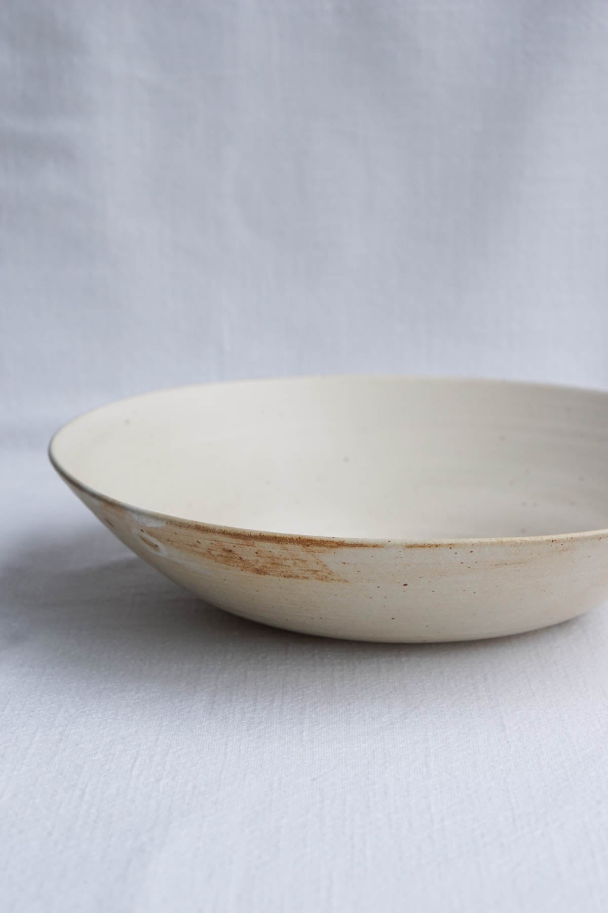 big wide serving white bowl