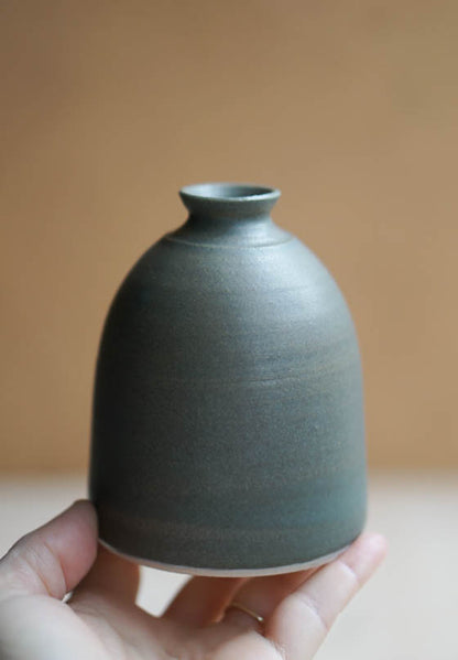 Rustic blue small vase #5