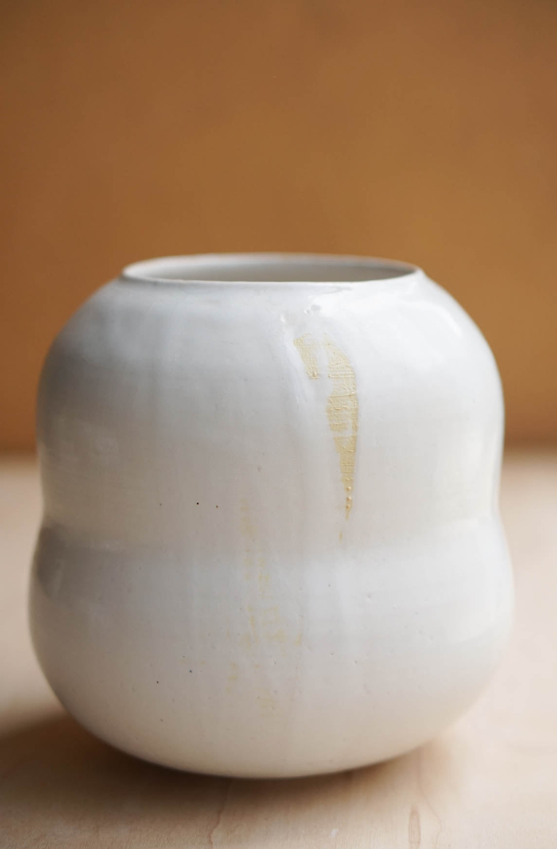 white Babushka vase