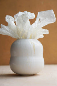 white Babushka vase